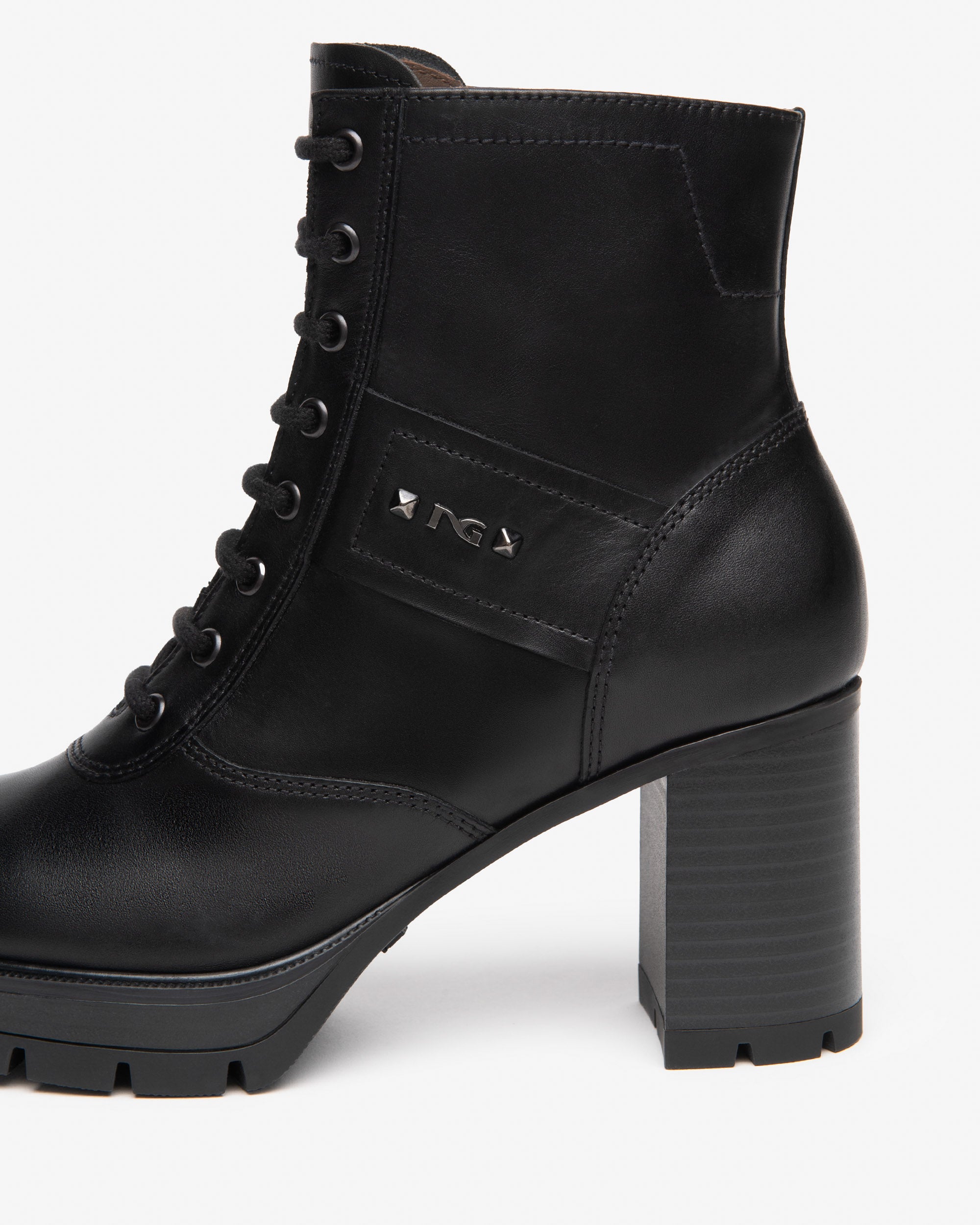Nero Giardini Combat Boots bottines cuir talon 80 mm 38