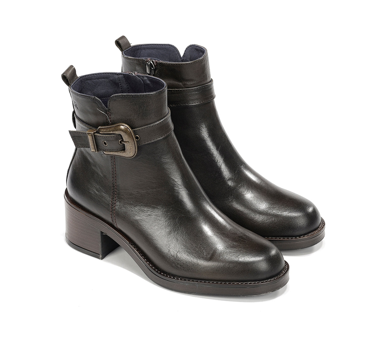Dorking by Fluchos Linet D9801 bottines femme vert cuir