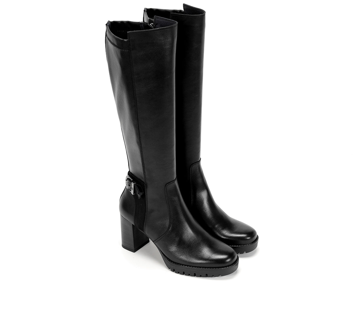 Dorking Evie D8955 Bottes Femme Noir Talon Zip
