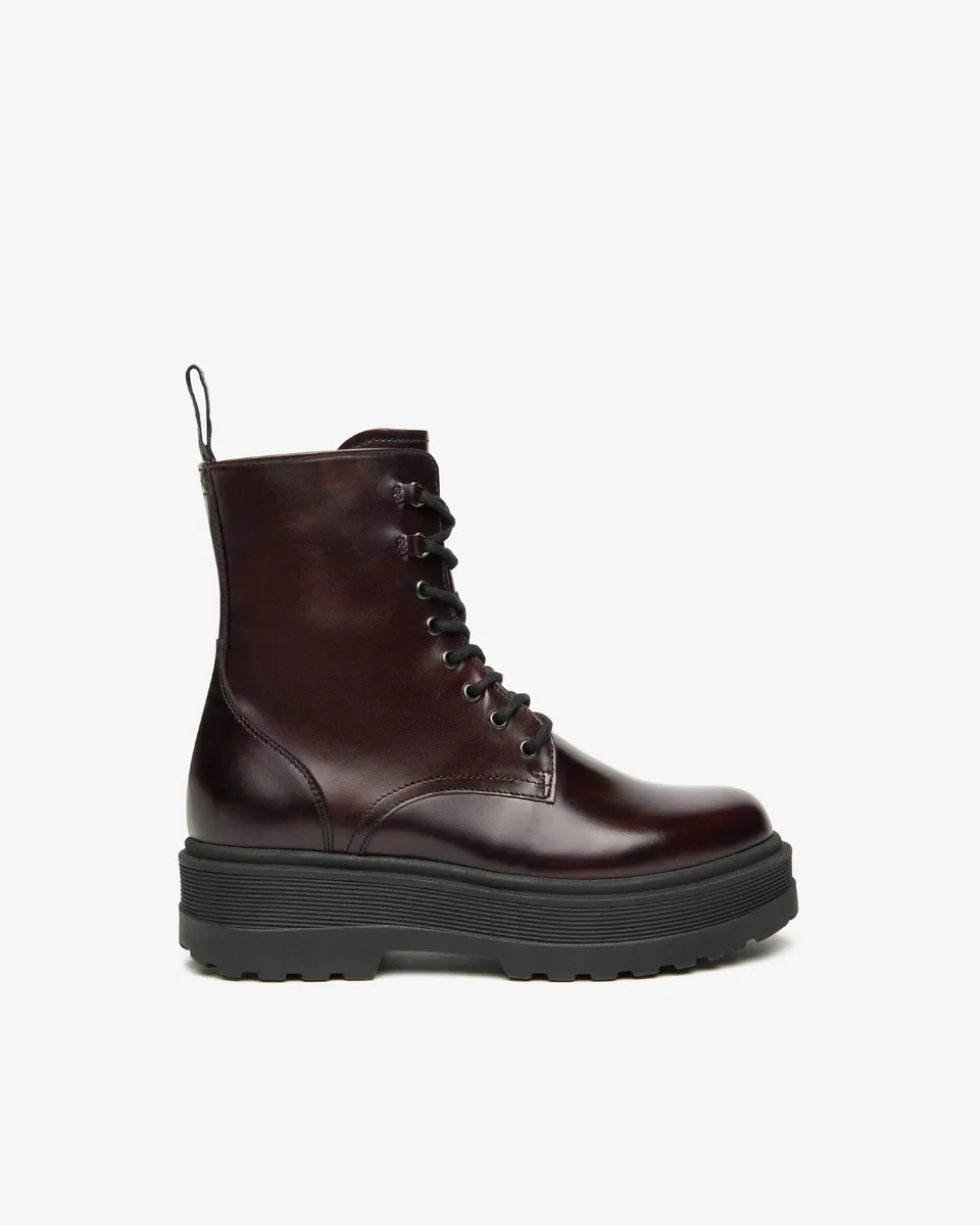 Nero Giardini Combat Boots rangers cuir femme plateforme