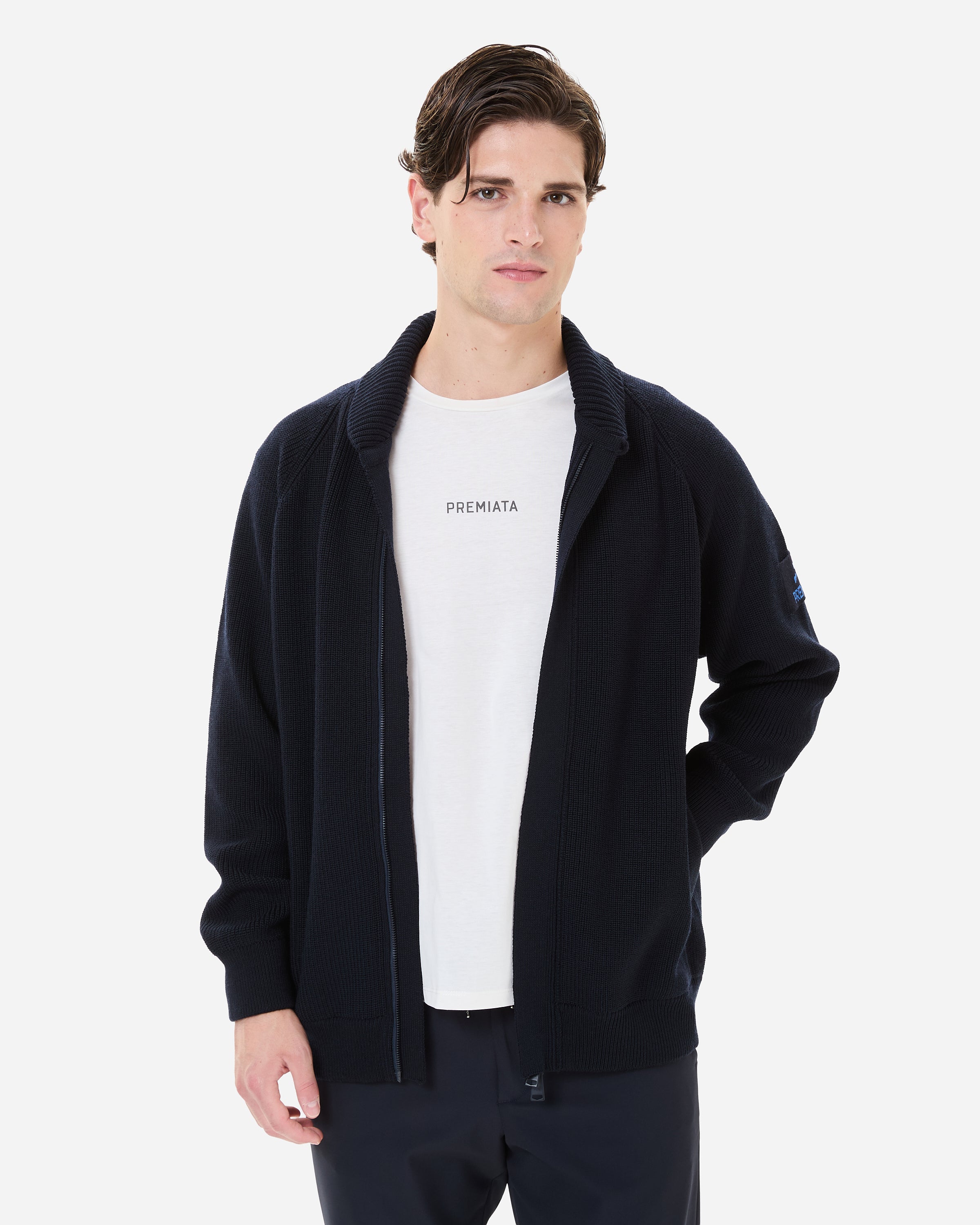 Premiata veste laine Teflon zippée homme
