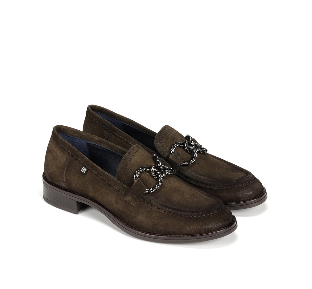 Dorking by Fluchos Harvard D9117 mocassin vert femme