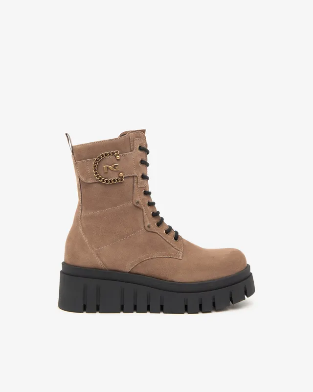 Nero Giardini Combat Boots rangers daim femme hiver
