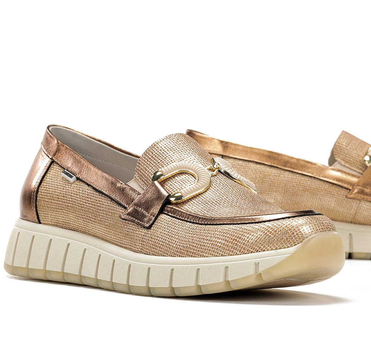 Dorking by Fluchos Kloss D9636 mocassin nude femme