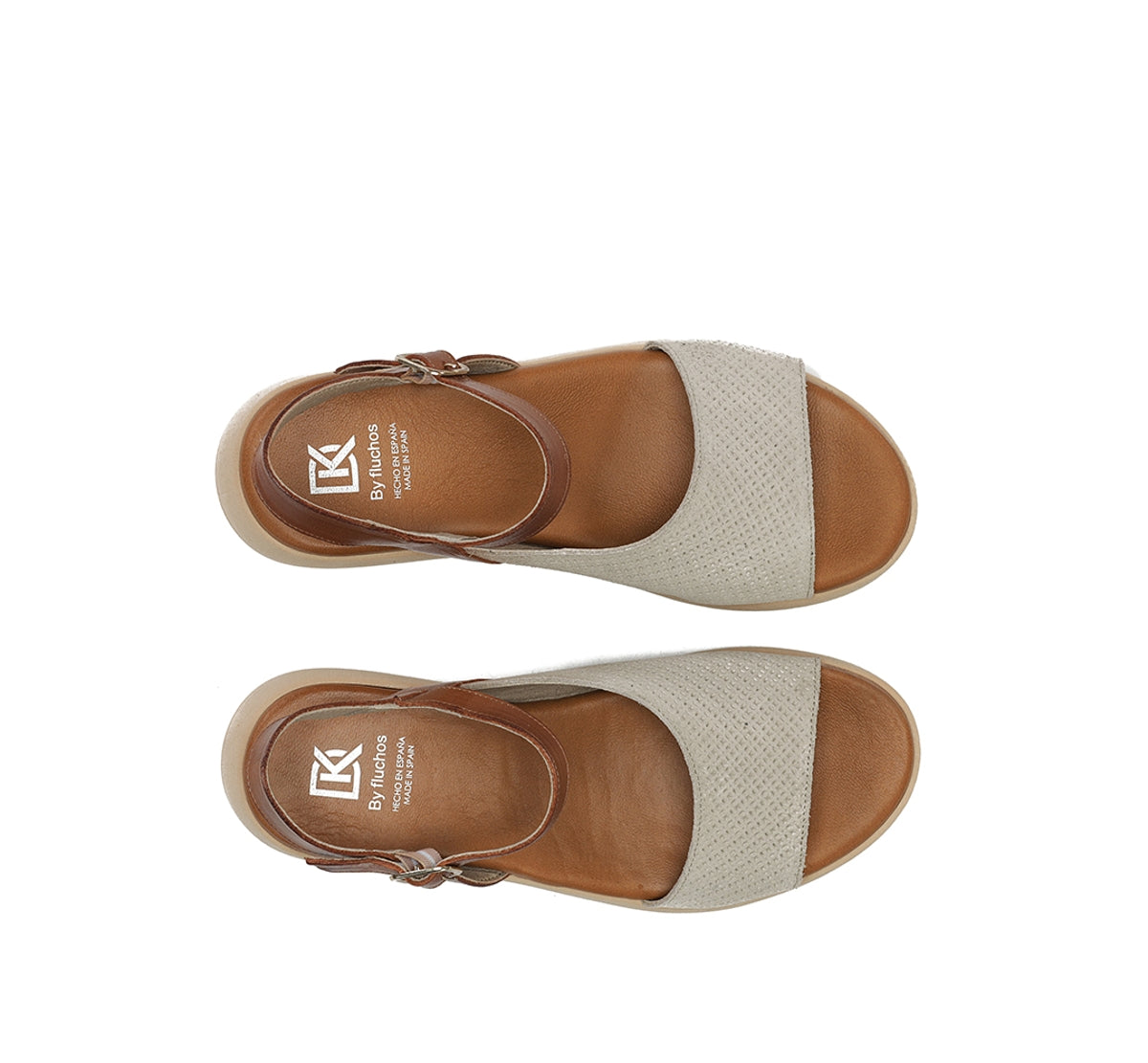Dorking by Fluchos Gandia D9464 Sandale Femme Taupe