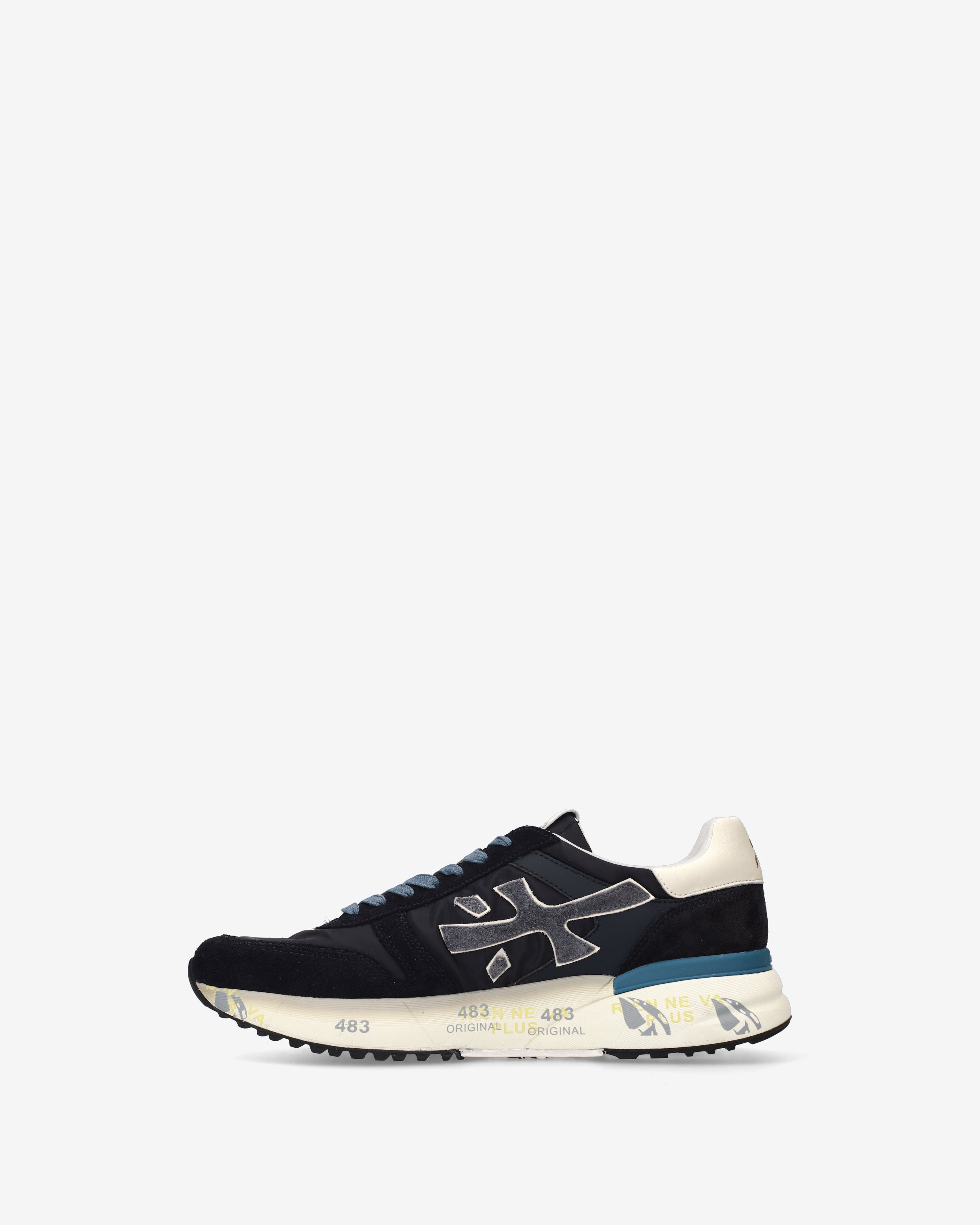 Premiata Mick 7716 baskets homme bleu marine daim