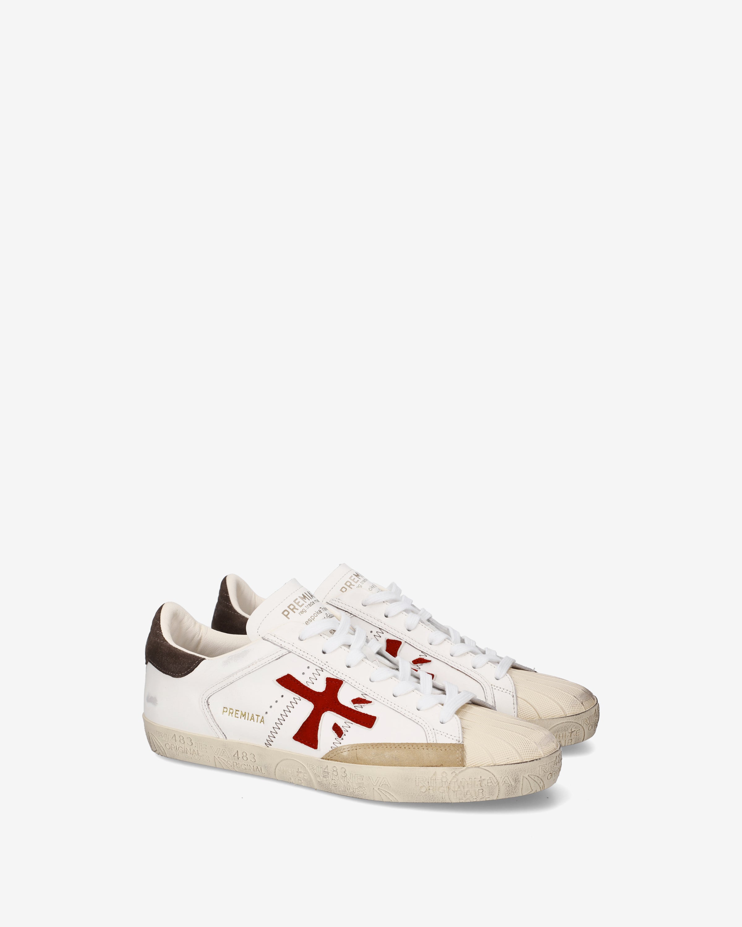 Premiata Steven 8044 sneakers cuir crème homme