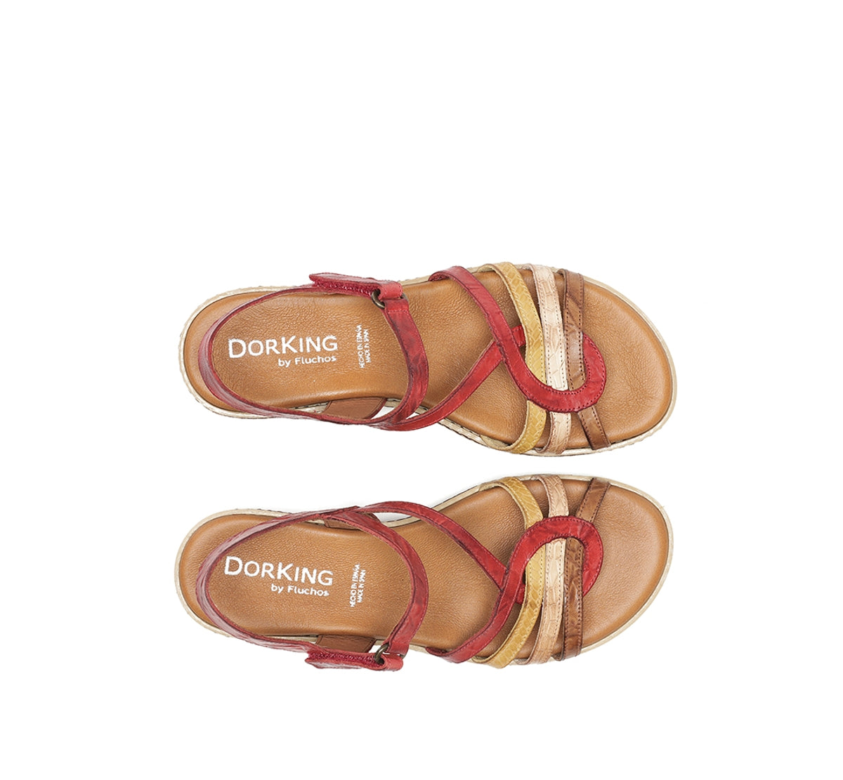 Dorking by Fluchos Espe D9113 Sandale Femme Rouge
