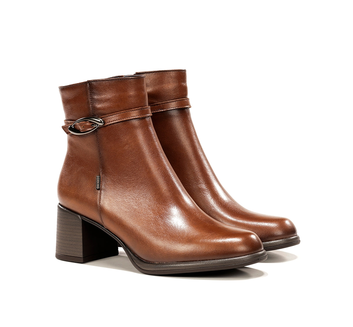 Dorking Frixe D9816 bottine femme marron talon léger