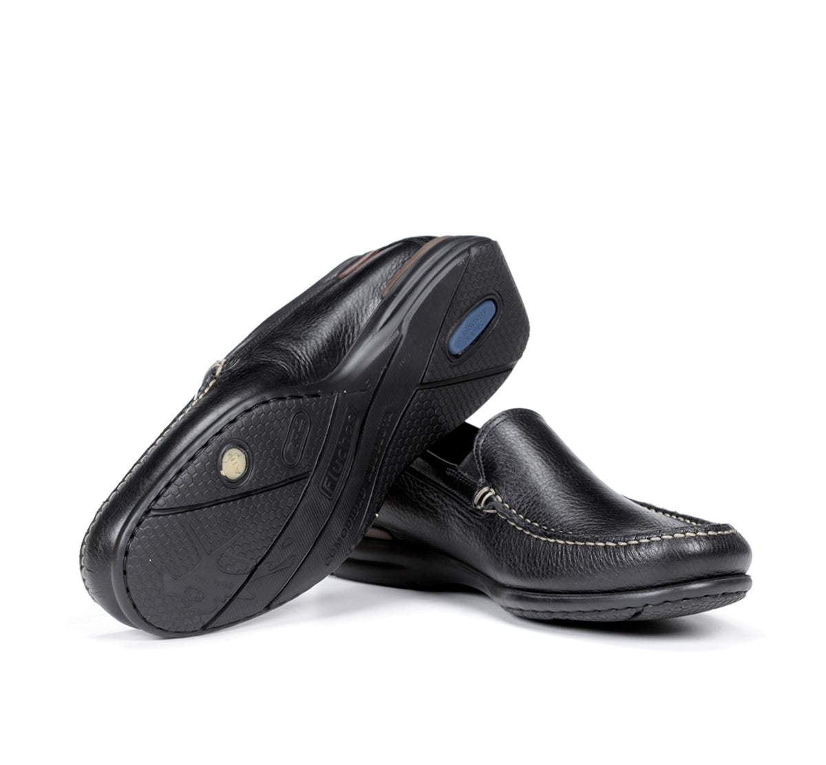 Fluchos Orion 8682 mocassin noir cuir homme