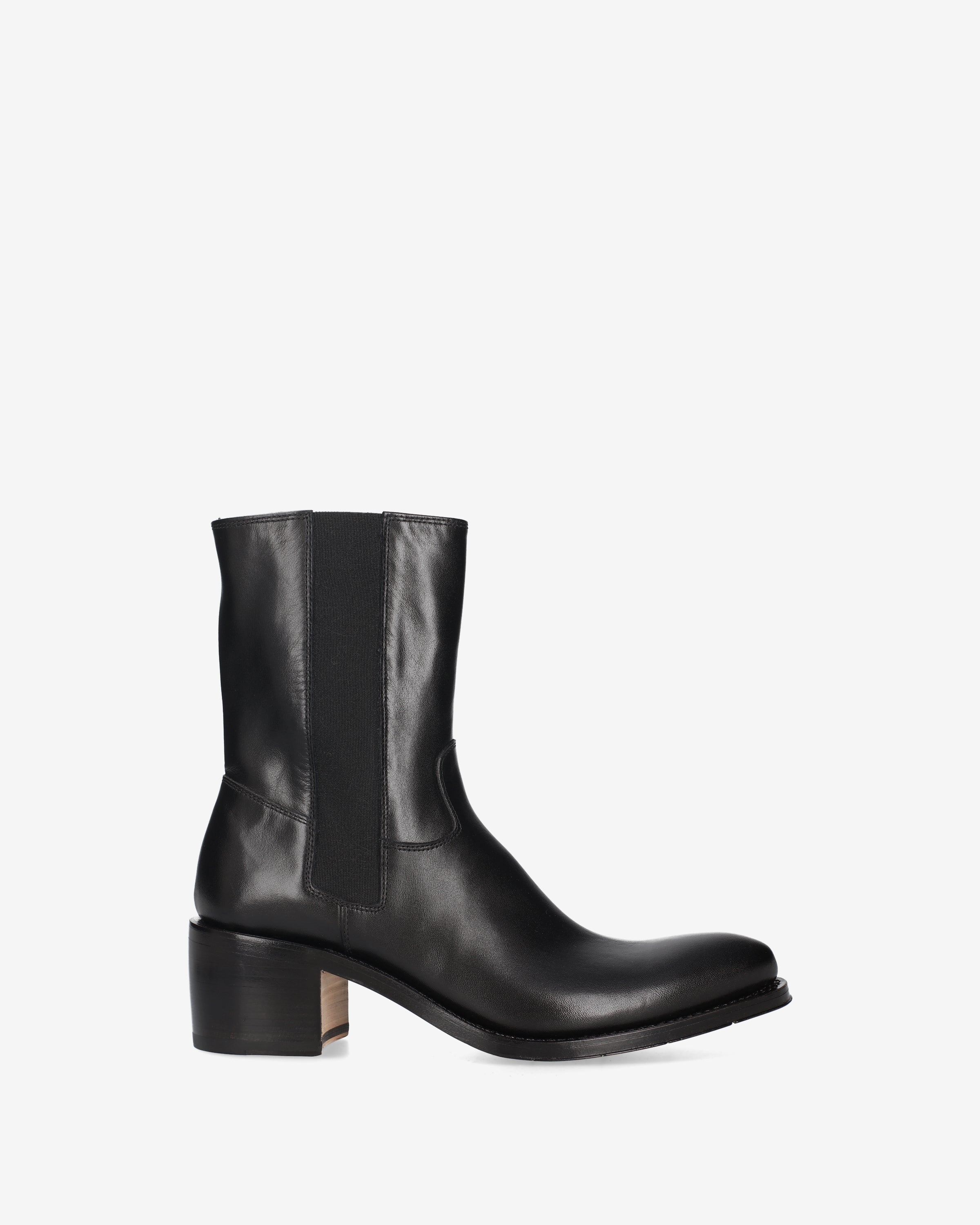 Premiata Boots bottines cuir noir femme talon 60 mm