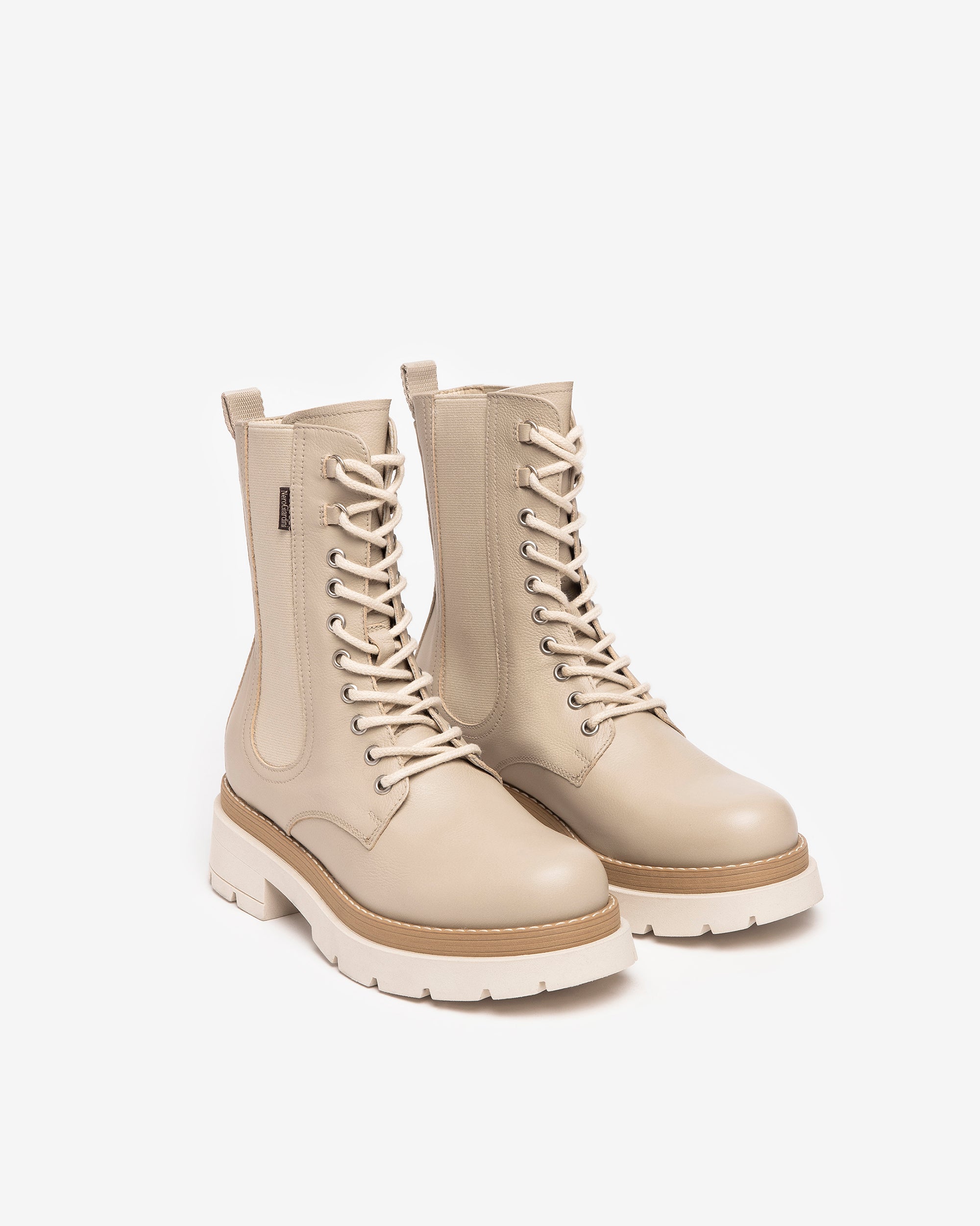 Nero Giardini Combat Boots bottines cuir femme noire 38