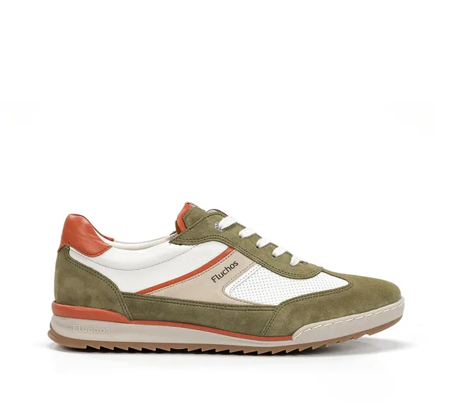 Fluchos Elder F2184 baskets vert homme cuir confort