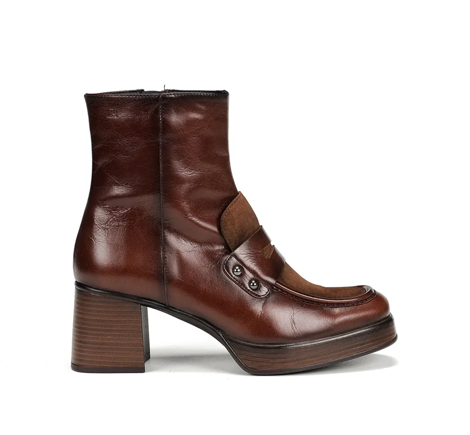 Dorking by Fluchos Cristel D9158 bottines femme marron plateforme