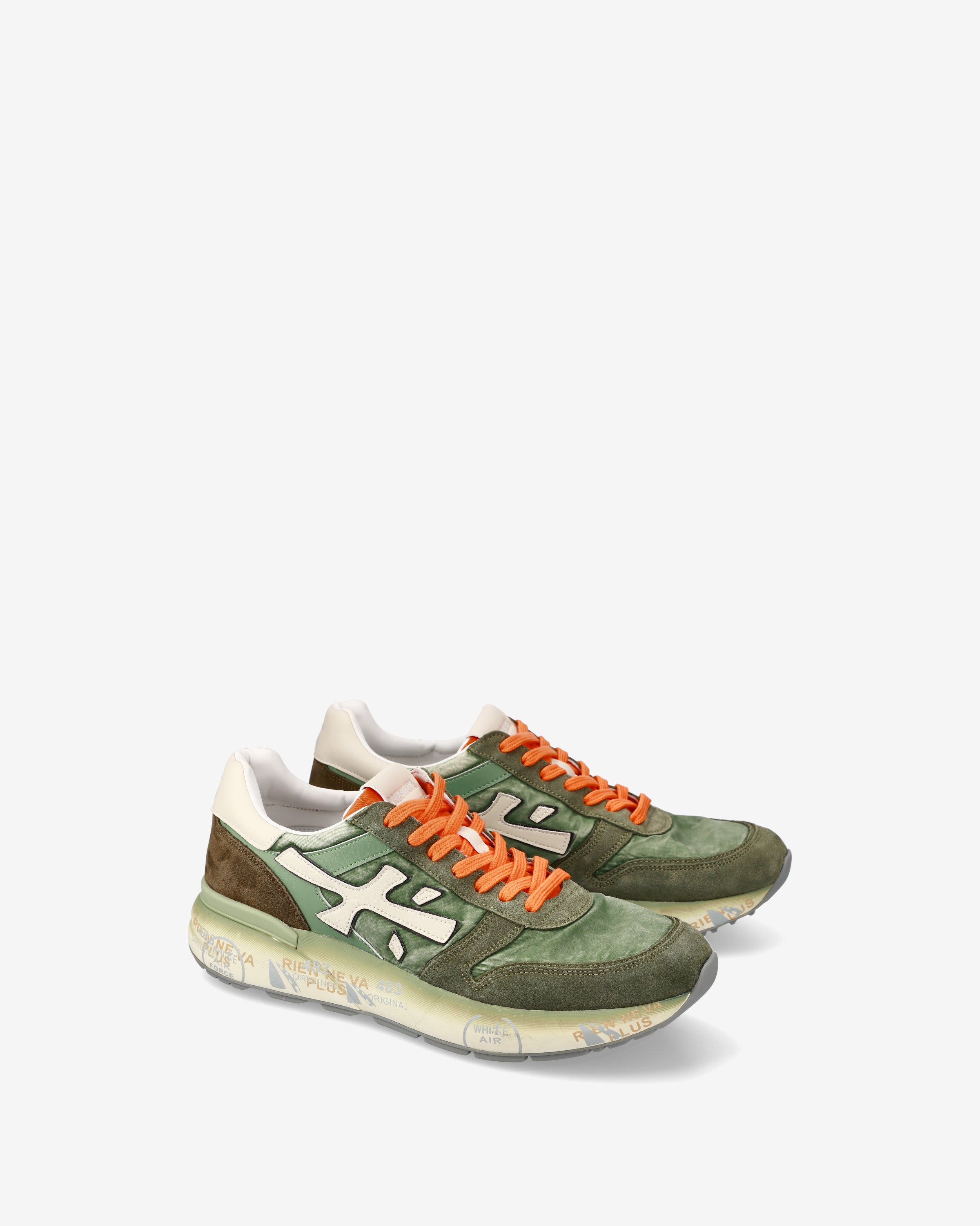 Premiata Mick 7244 baskets homme daim vert sauge