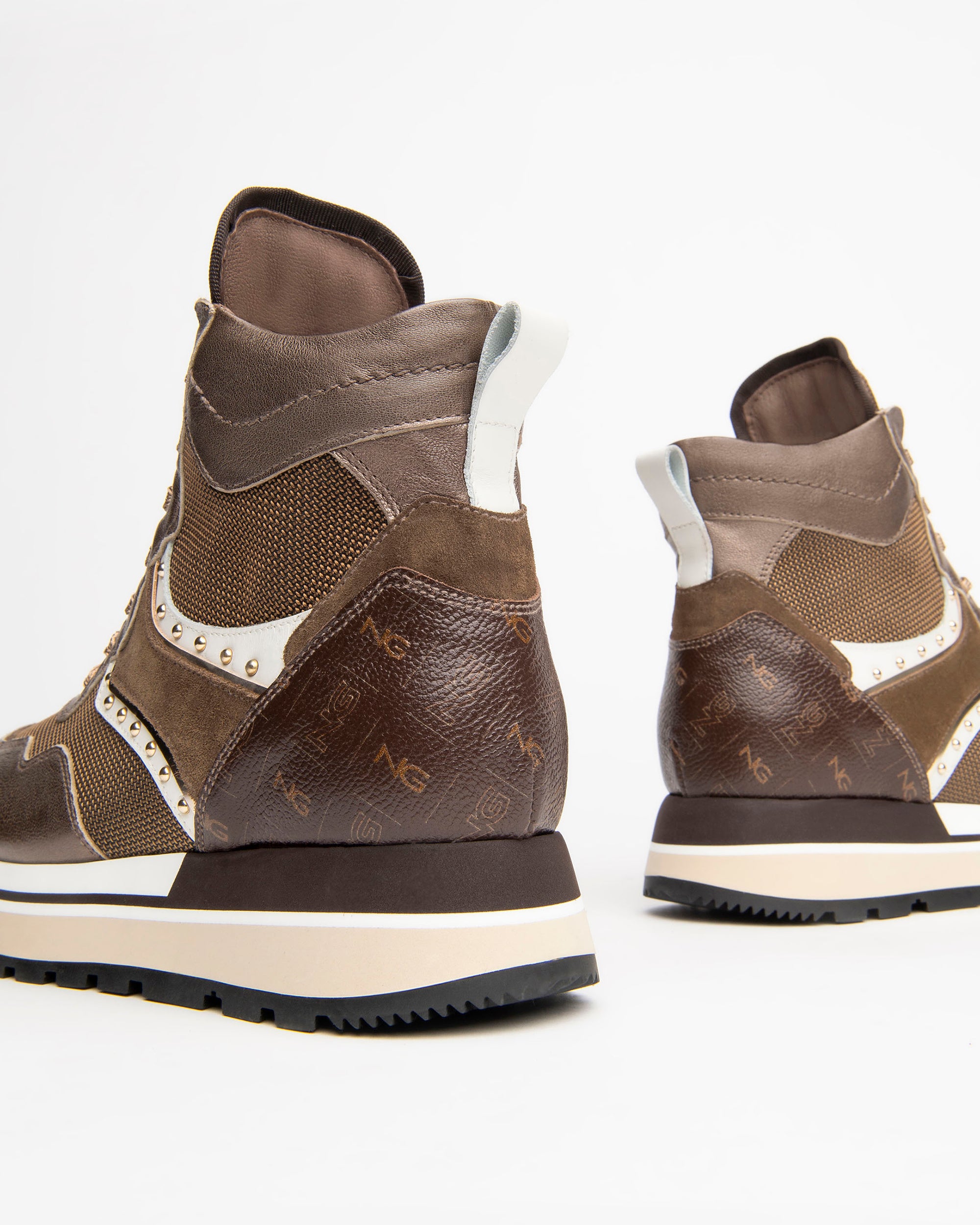 Nero Giardini Sneakers montantes cuir femme zip