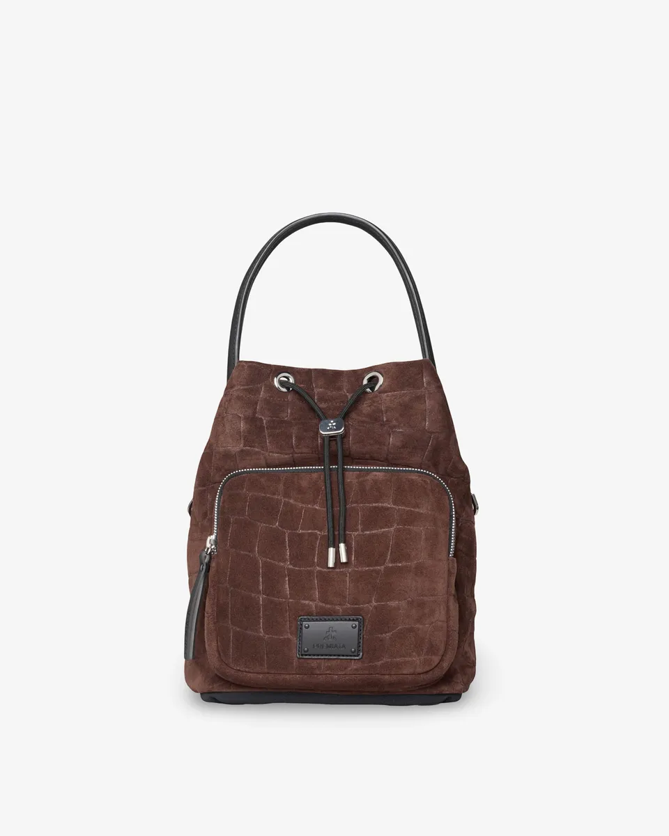 Premiata Mia 2182s sac à dos marron effet croco taille unique