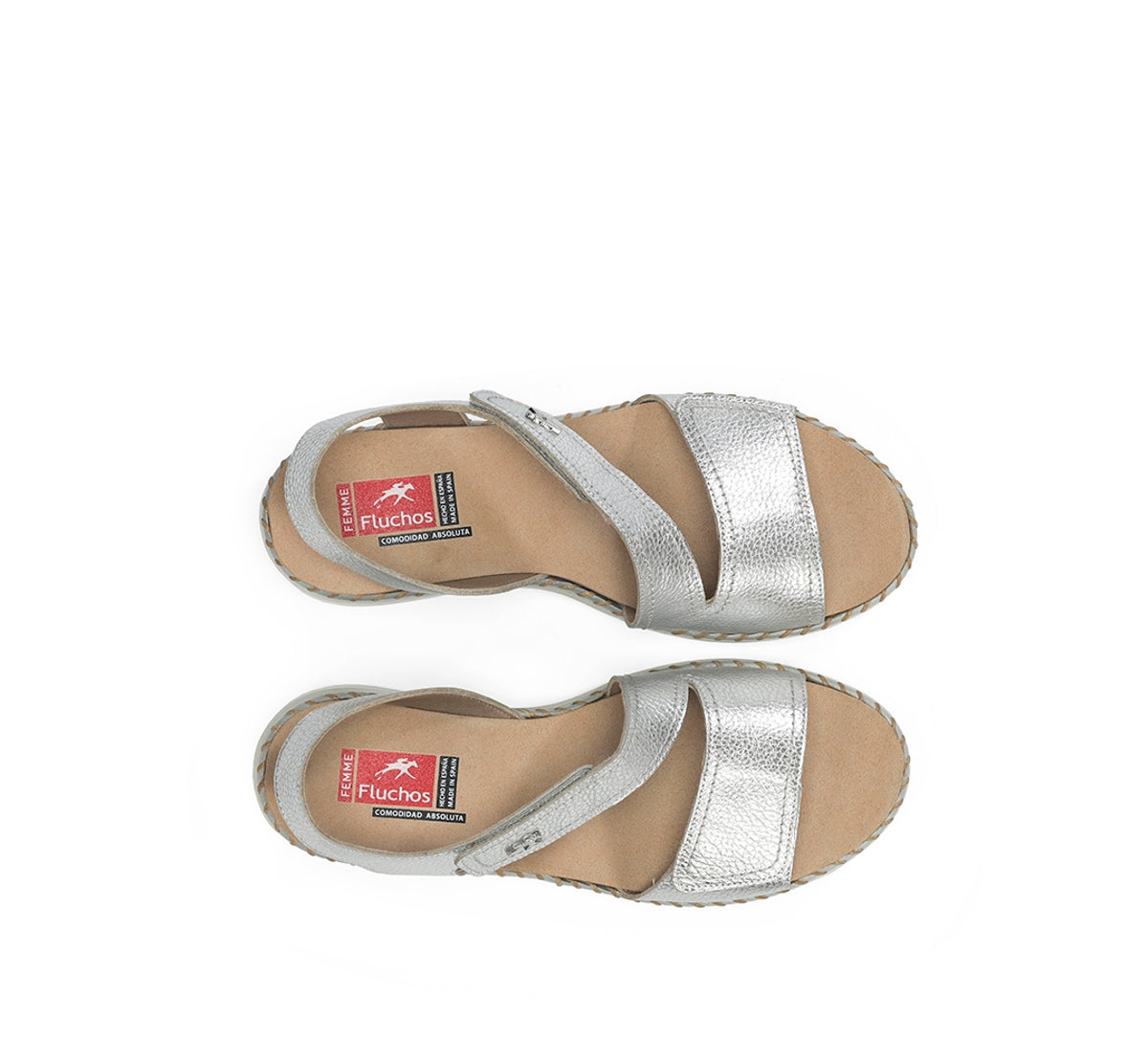 Fluchos Leza F2137 Sandales Argent Femme Confort