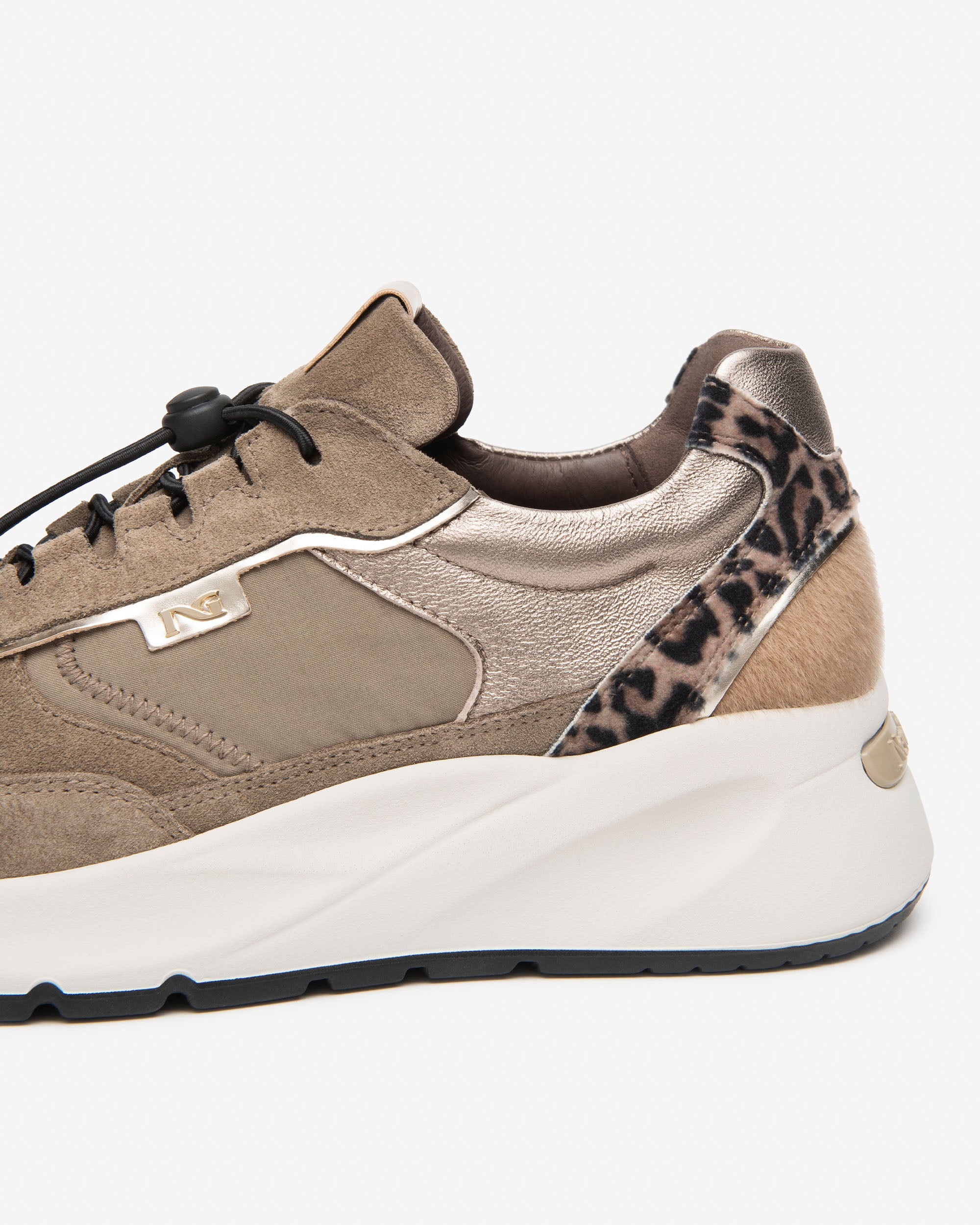 Nero Giardini Sneakers baskets femme cuir toile léopard 35-41