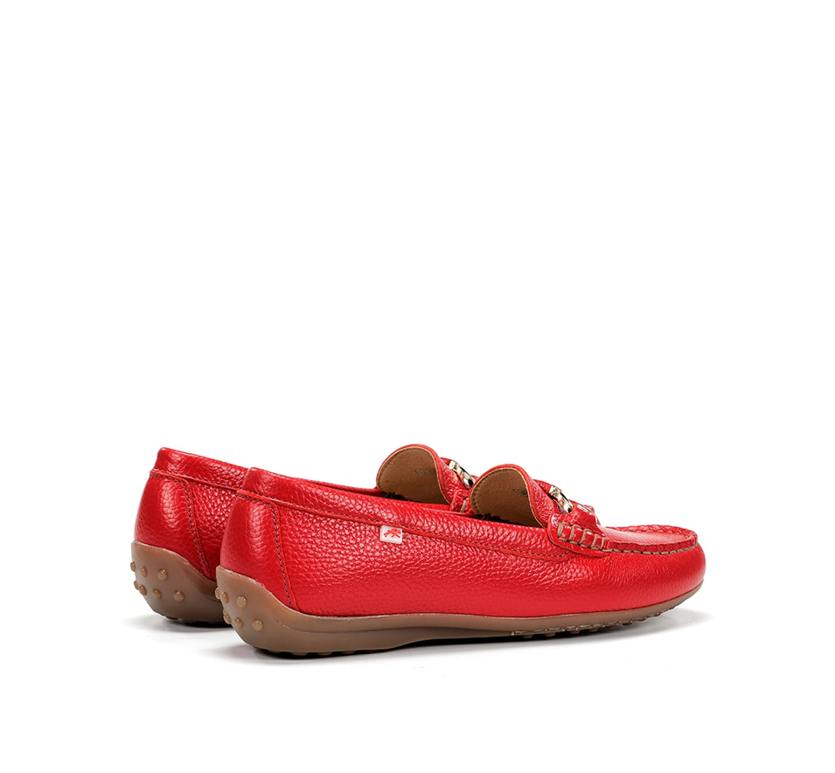 Fluchos Bruni F2156 mocassins femme rouge cuir
