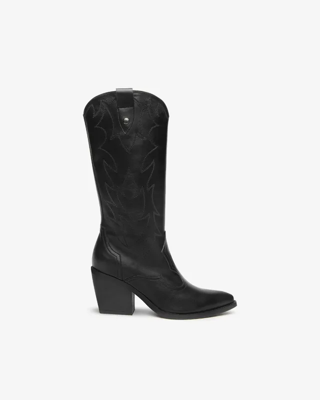Nero Giardini Boots bottes cuir femme talon western 75 mm