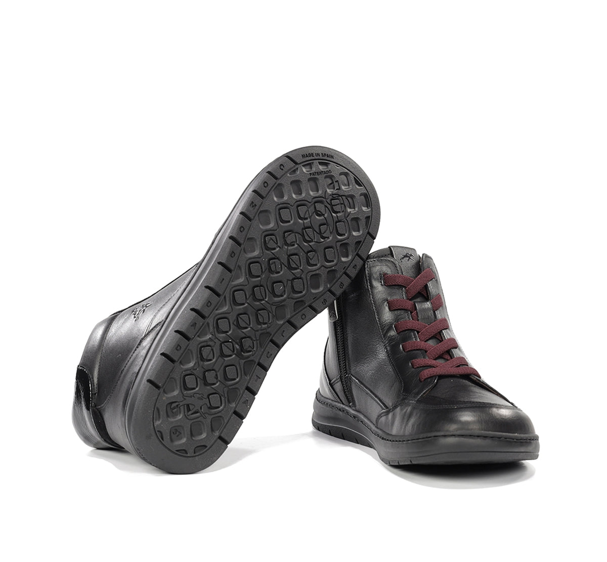 Fluchos Jungle F2553 Bottines Femme Noir Cuir