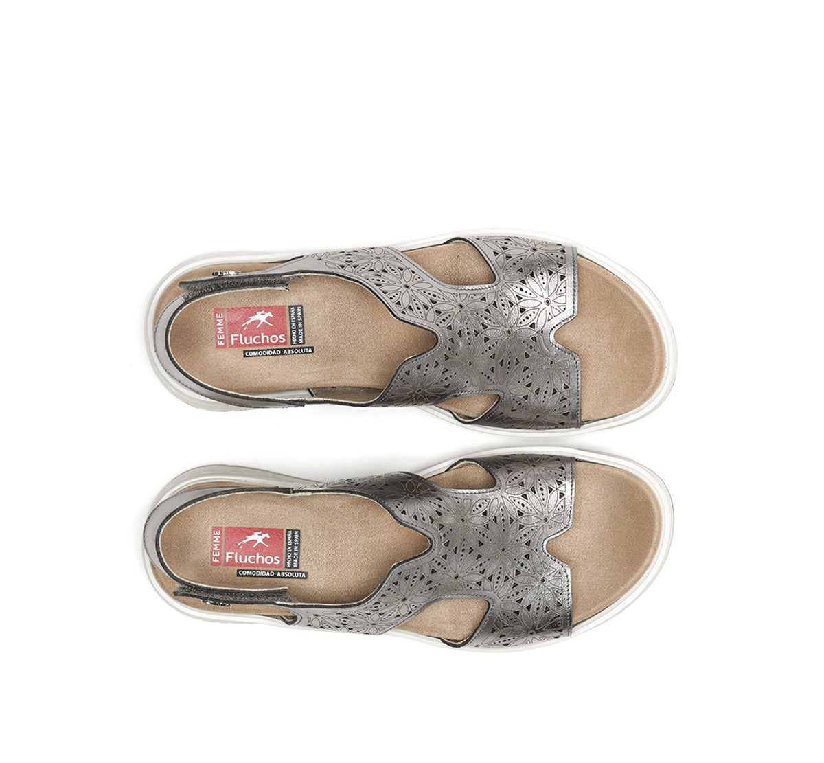 Fluchos Street F2007 sandale femme argent