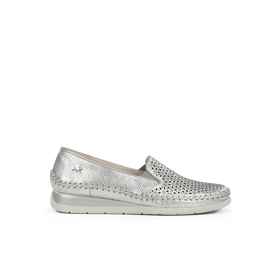 Fluchos Sella F2144 slip on femme argent confort