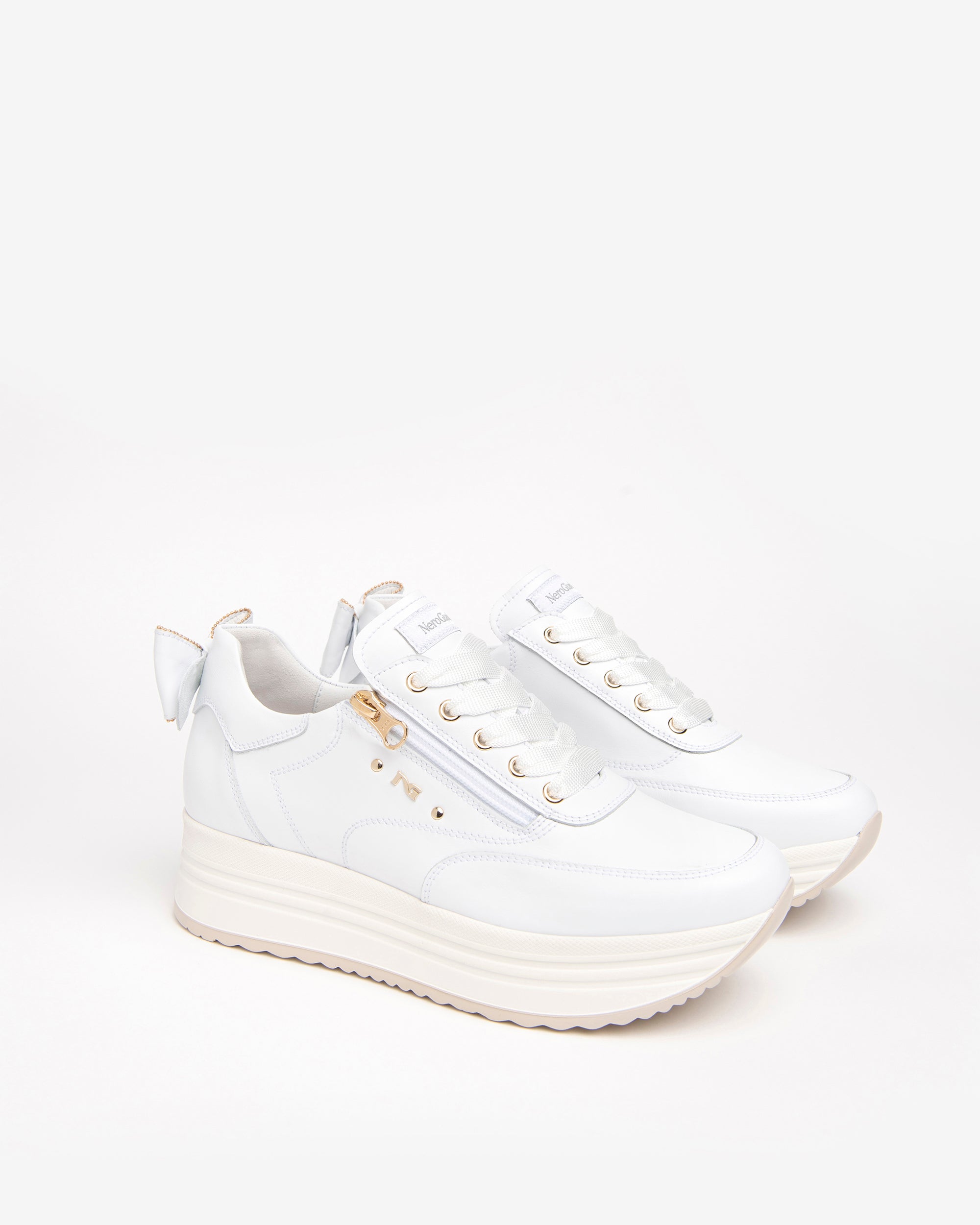 Nero Giardini Sneakers Baskets Cuir Femme Plateforme