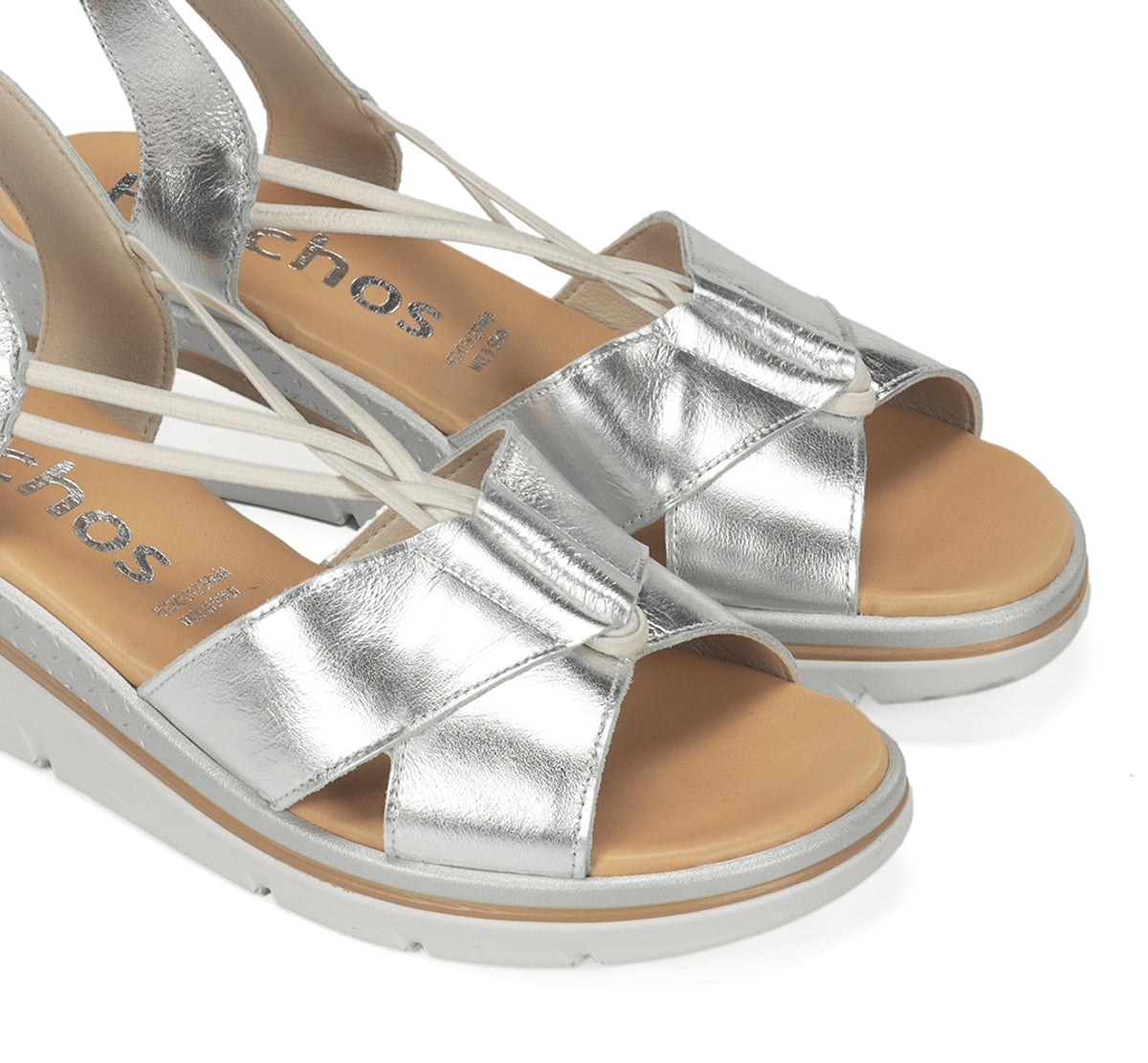 Fluchos Fire F2429 sandales femme argent compensées