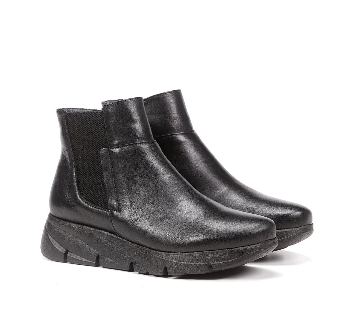 Fluchos Bona F1361 bottines noires femme compensées