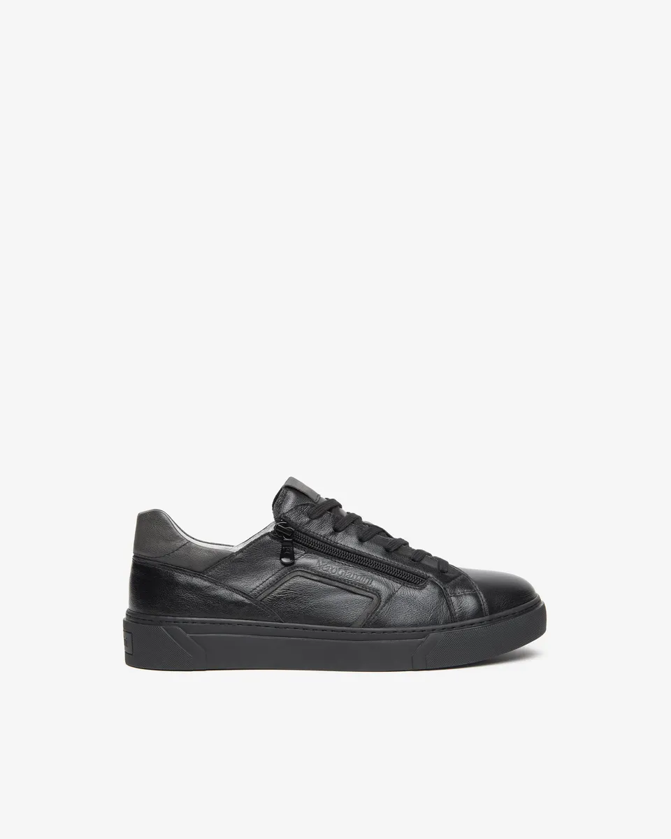 Nero Giardini Sneakers baskets homme cuir zip