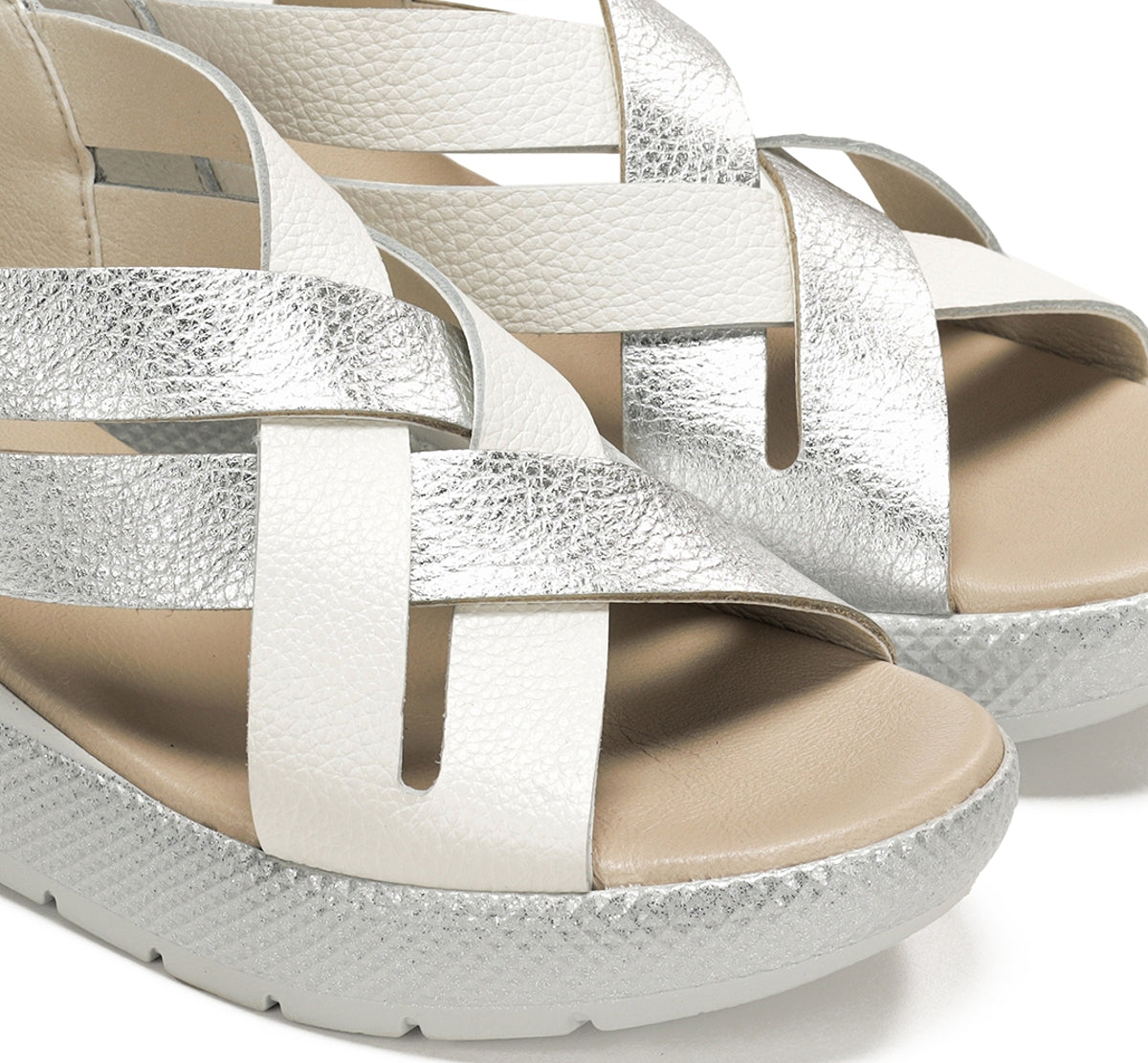 Dorking by Fluchos Ever D9316 sandales argent à boucle