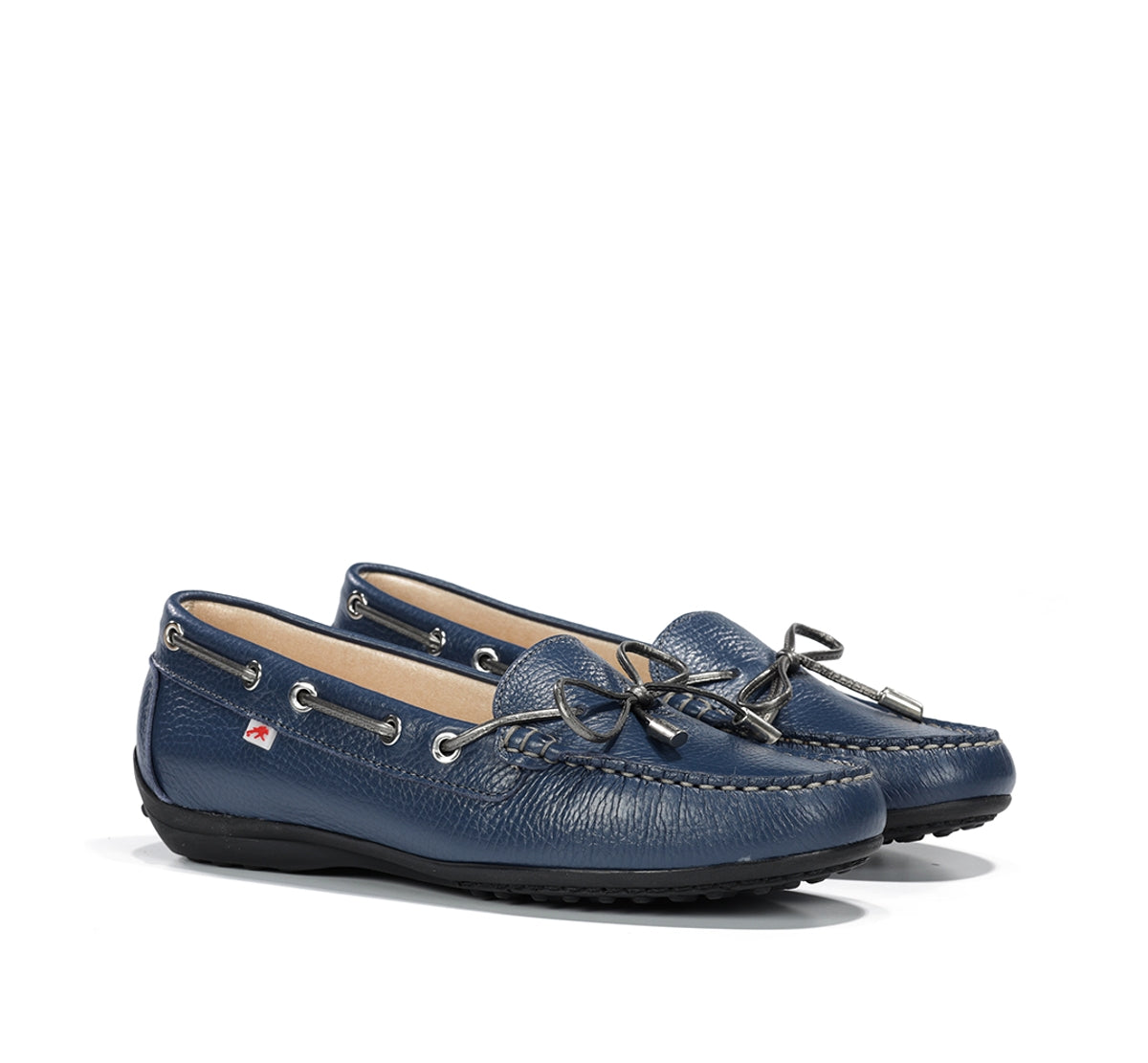 Fluchos Bruni F2158 Mocassin Cuir Bleu Femme