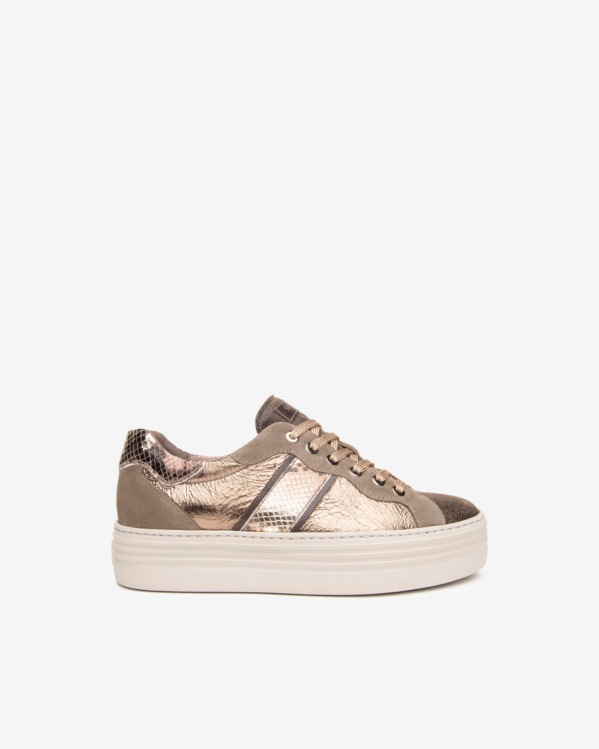 Nero Giardini Sneakers baskets cuir femme plateforme 4 cm