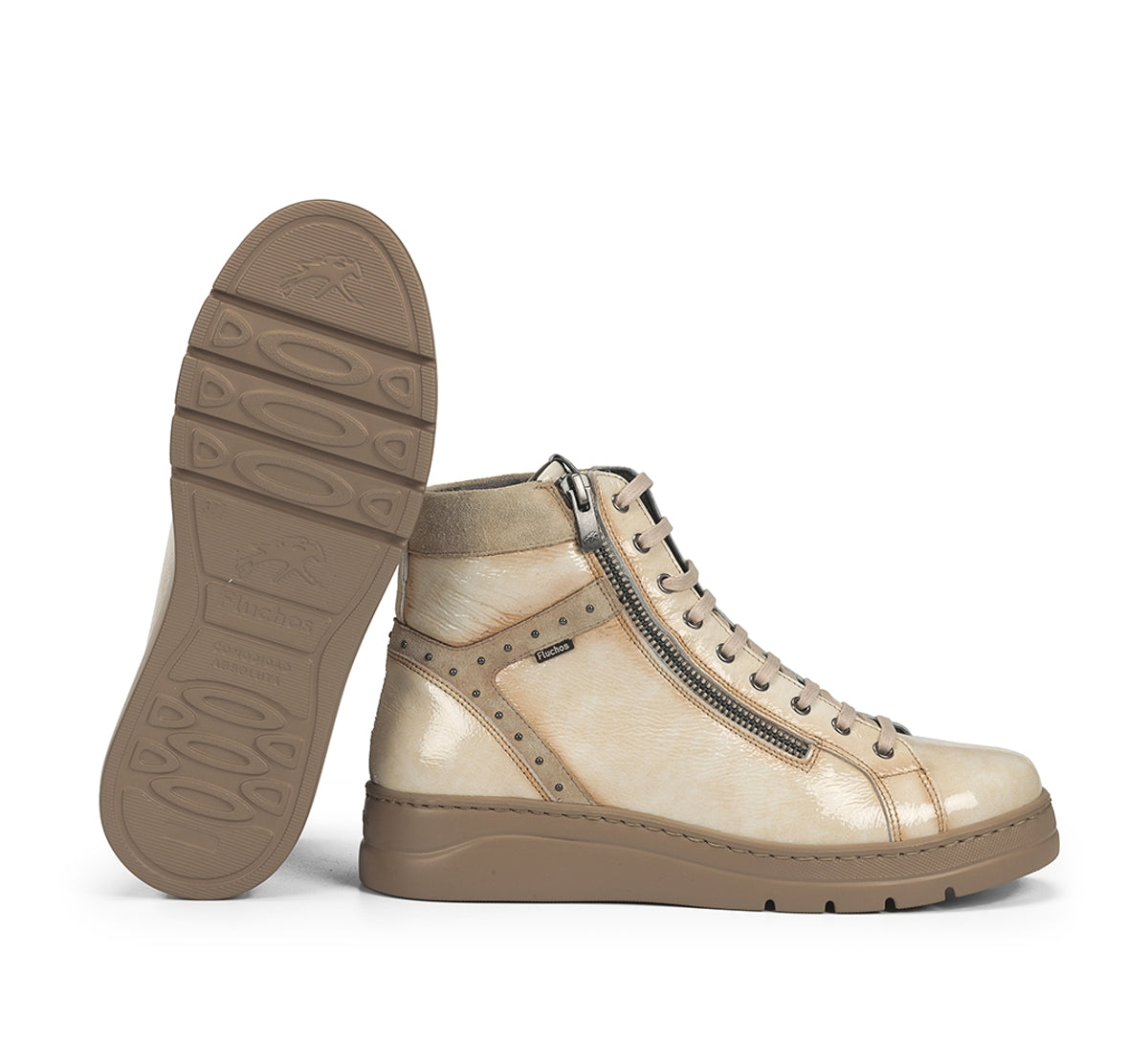 Fluchos Botines Pompas F2250 bottine taupe femme cuir