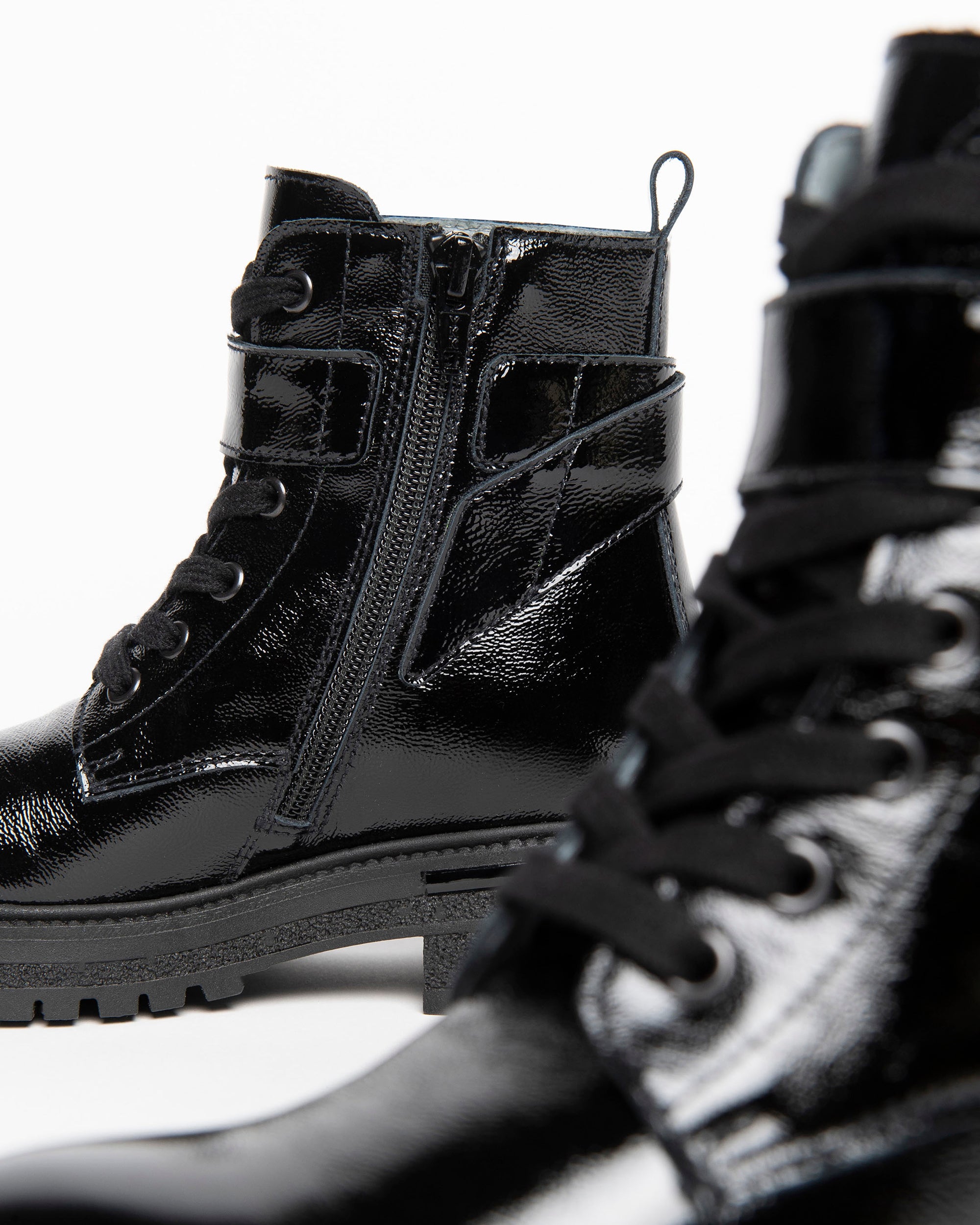 Nero Giardini Combat Boots bottines fille vernie strass
