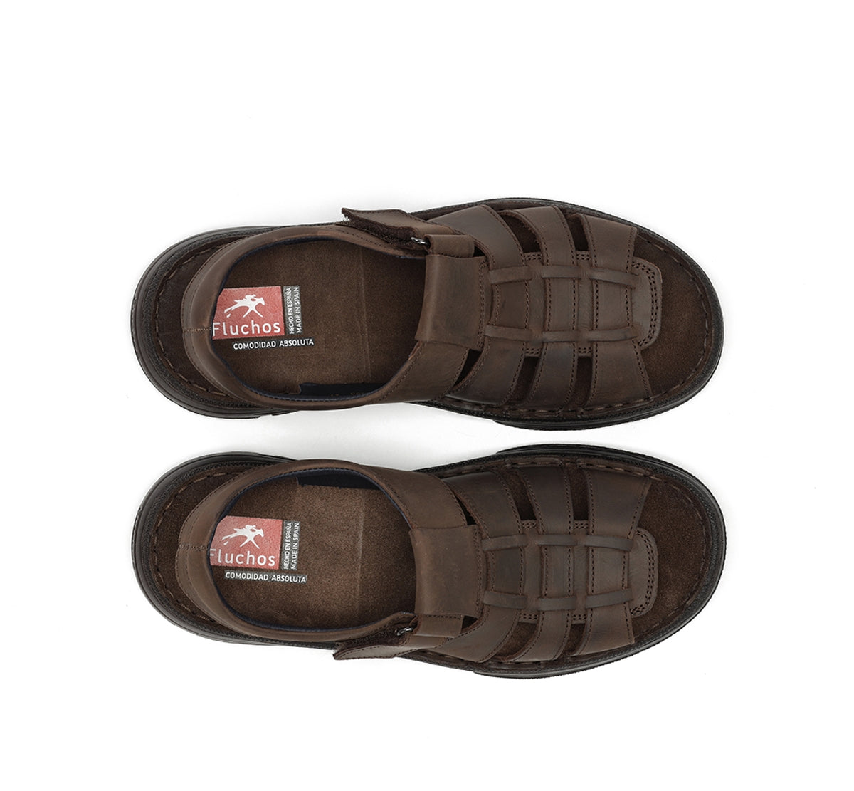 Fluchos Azores F2200 sandale homme marron velcro