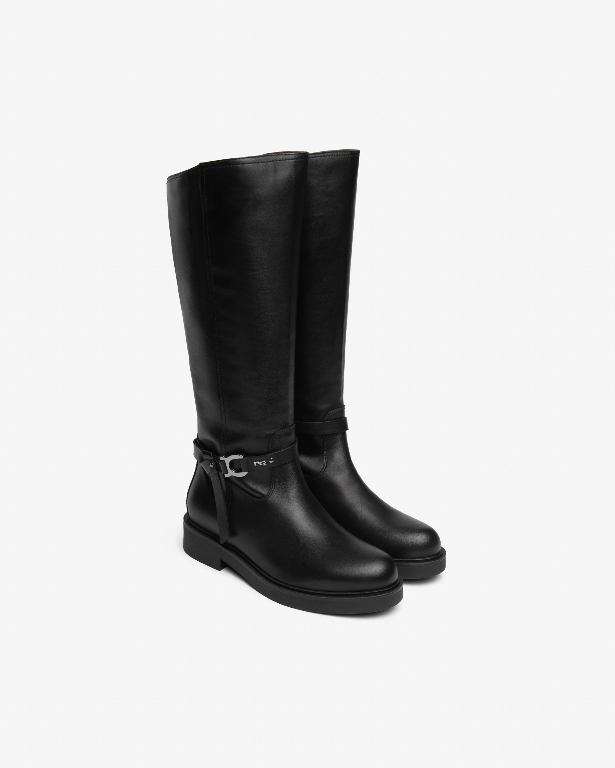 Nero Giardini Boots Bottes Femme Cuir Talon 38