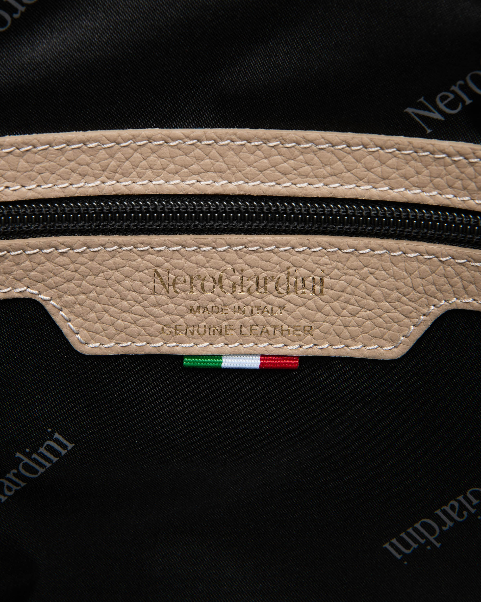 Nero Giardini Bags sac épaule femme cuir grainé boucle dorée