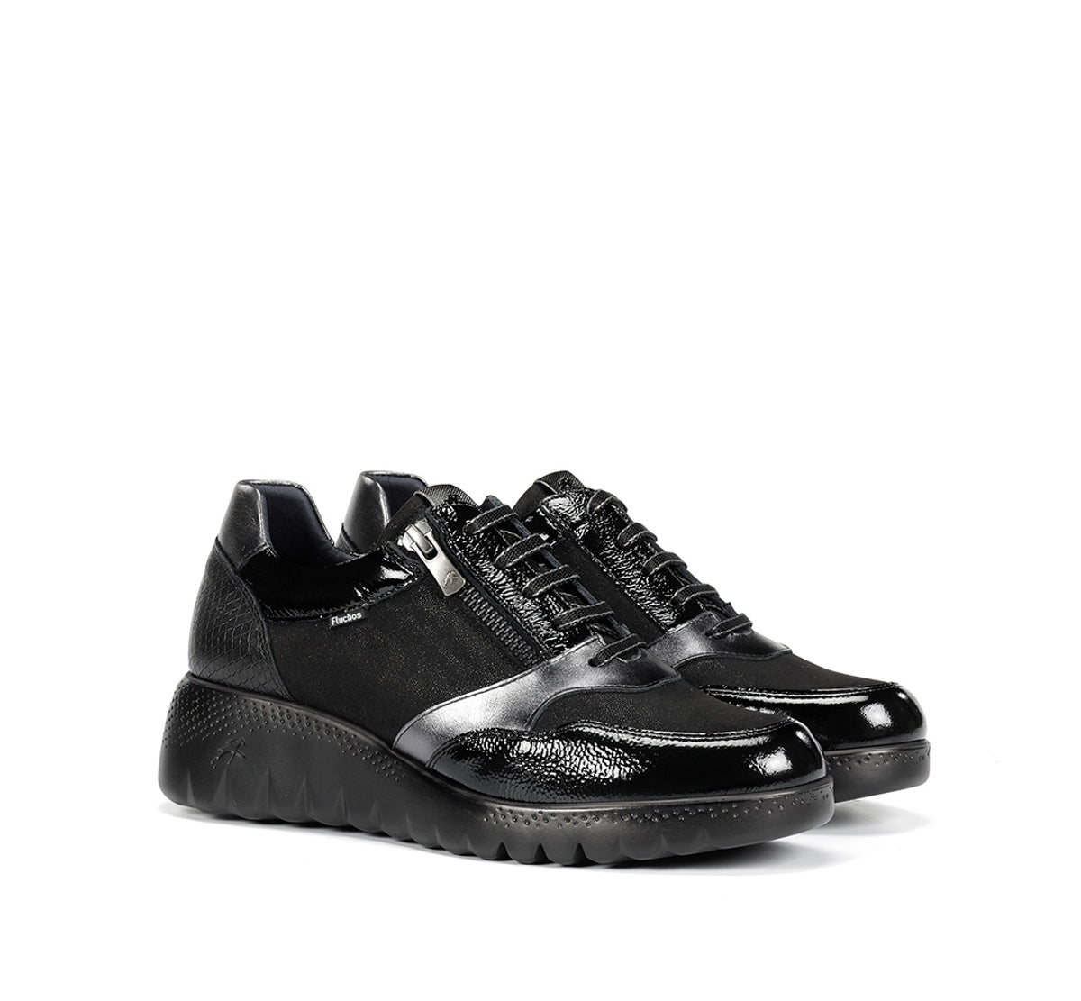 Fluchos Live F2248 basket noire femme compensée