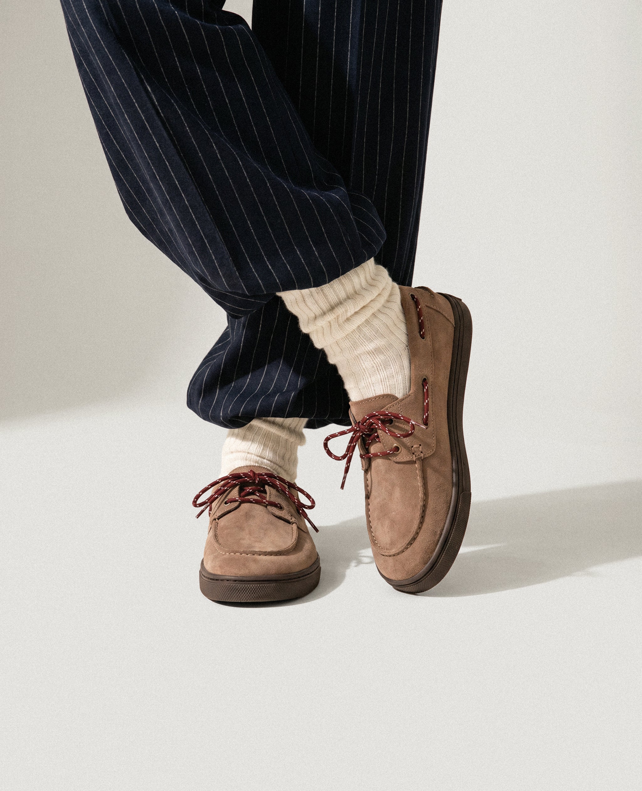 Flamingos Life Zero Boat Suede Taupe bateau barefoot