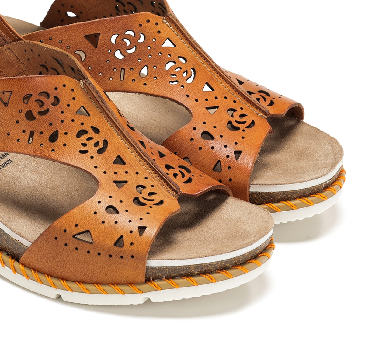 Dorking by Fluchos Gold D9319 sandale orange compensée