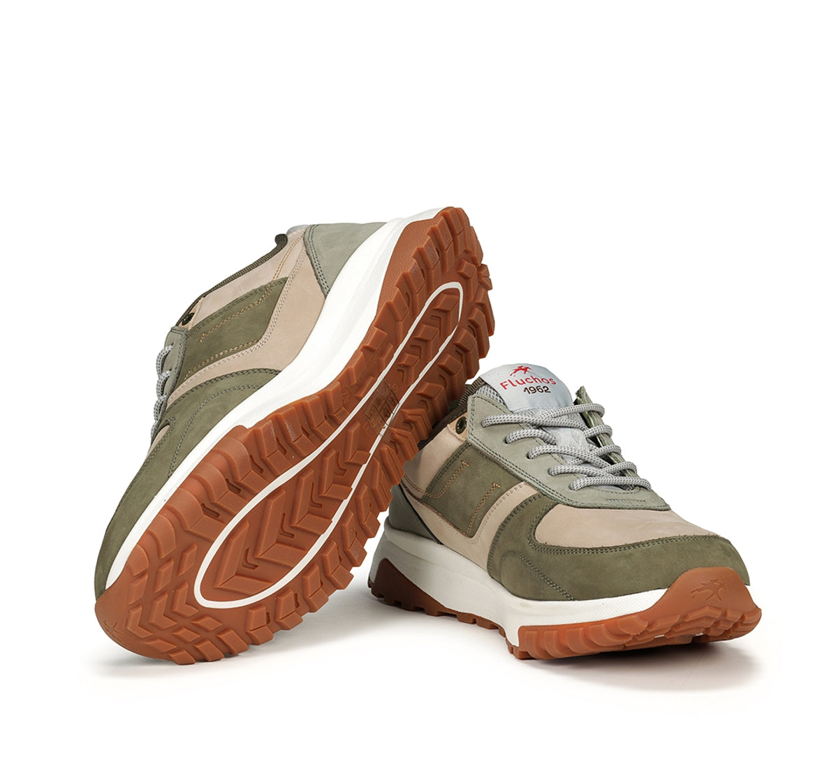 Fluchos Arion F2012 baskets homme vertes confort