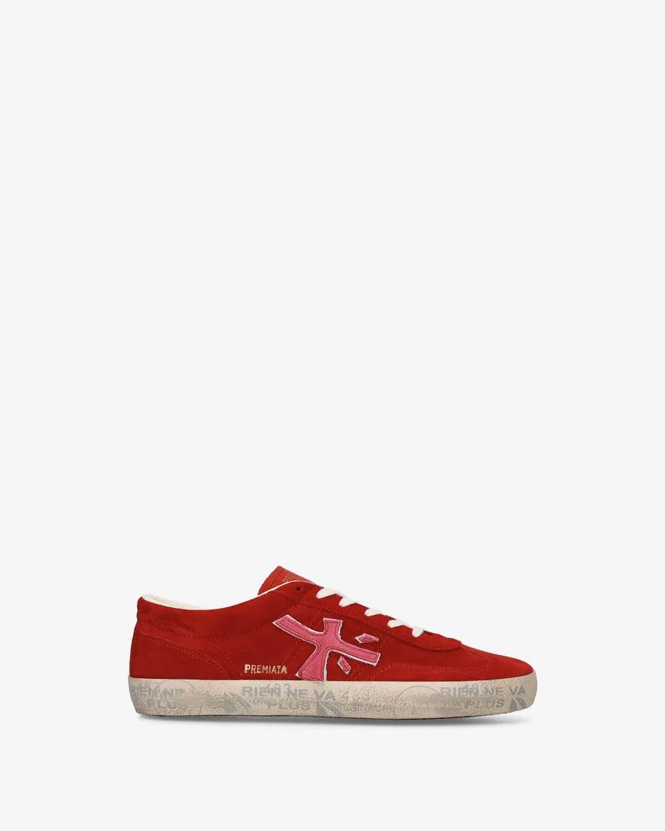 Premiata Davidd 8102 sneakers daim rouge femme