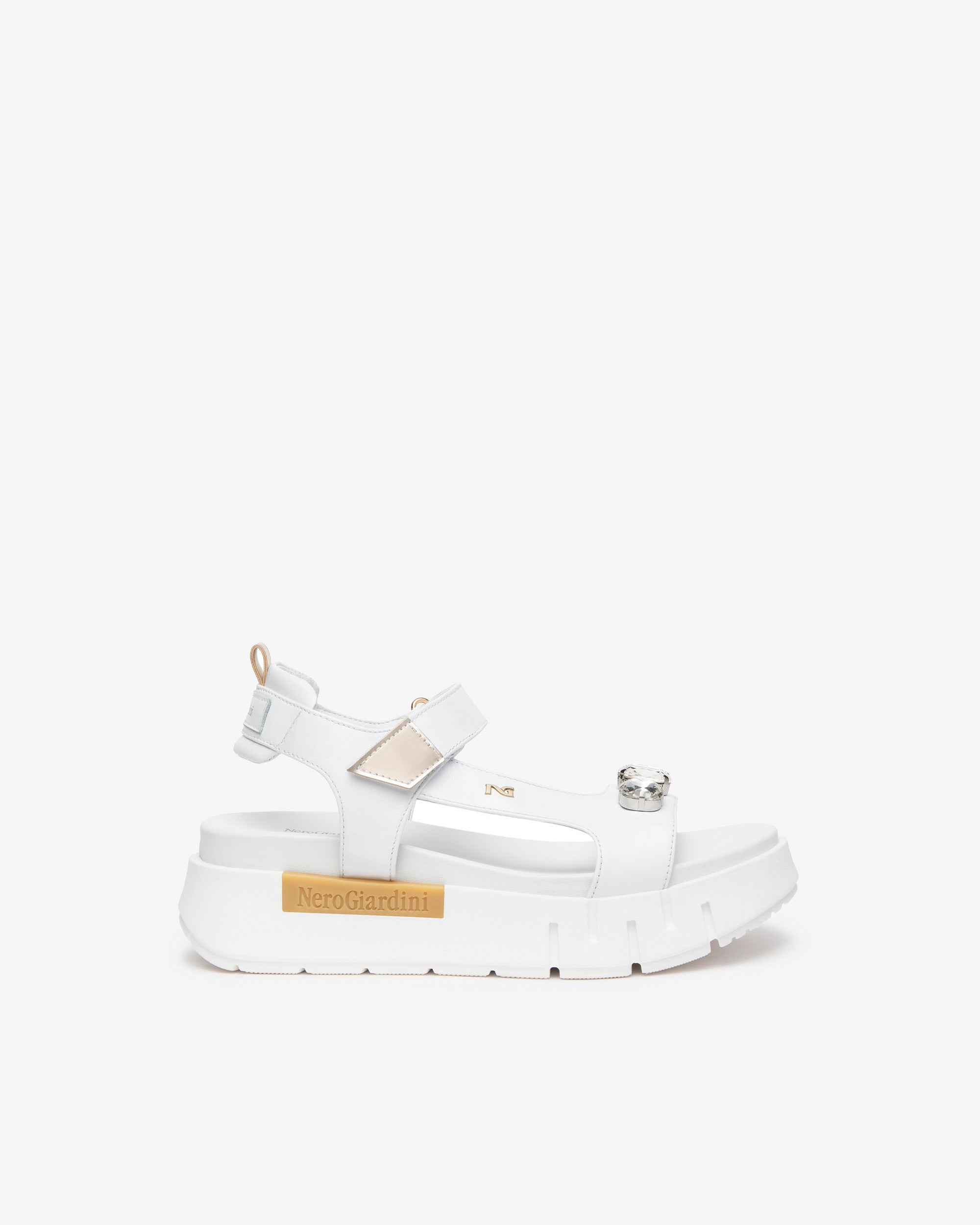 Nero Giardini Sandals cuir tissu technique femme