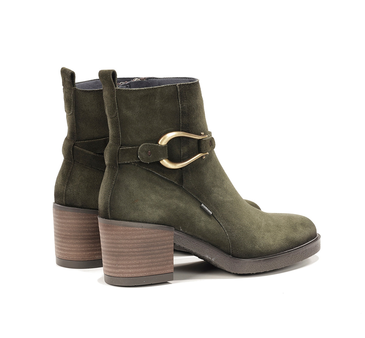 Dorking Aroma D9754 bottine vert femme cuir petit talon