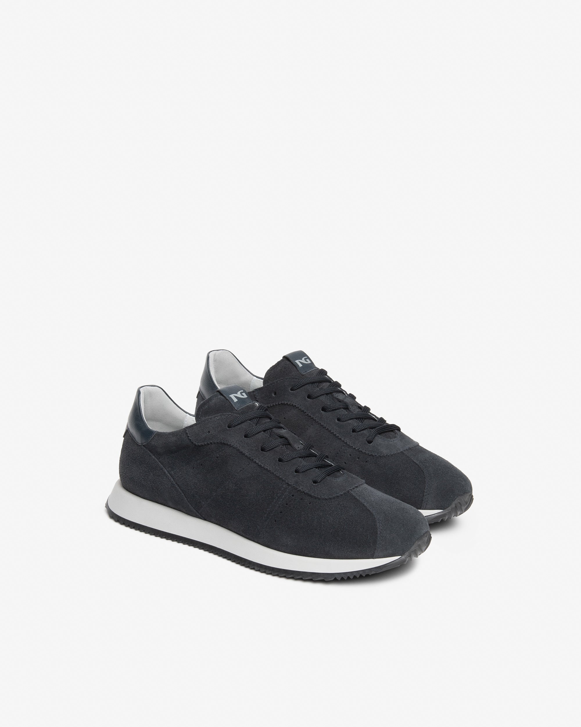 Nero Giardini Sneakers baskets cuir daim homme lacets