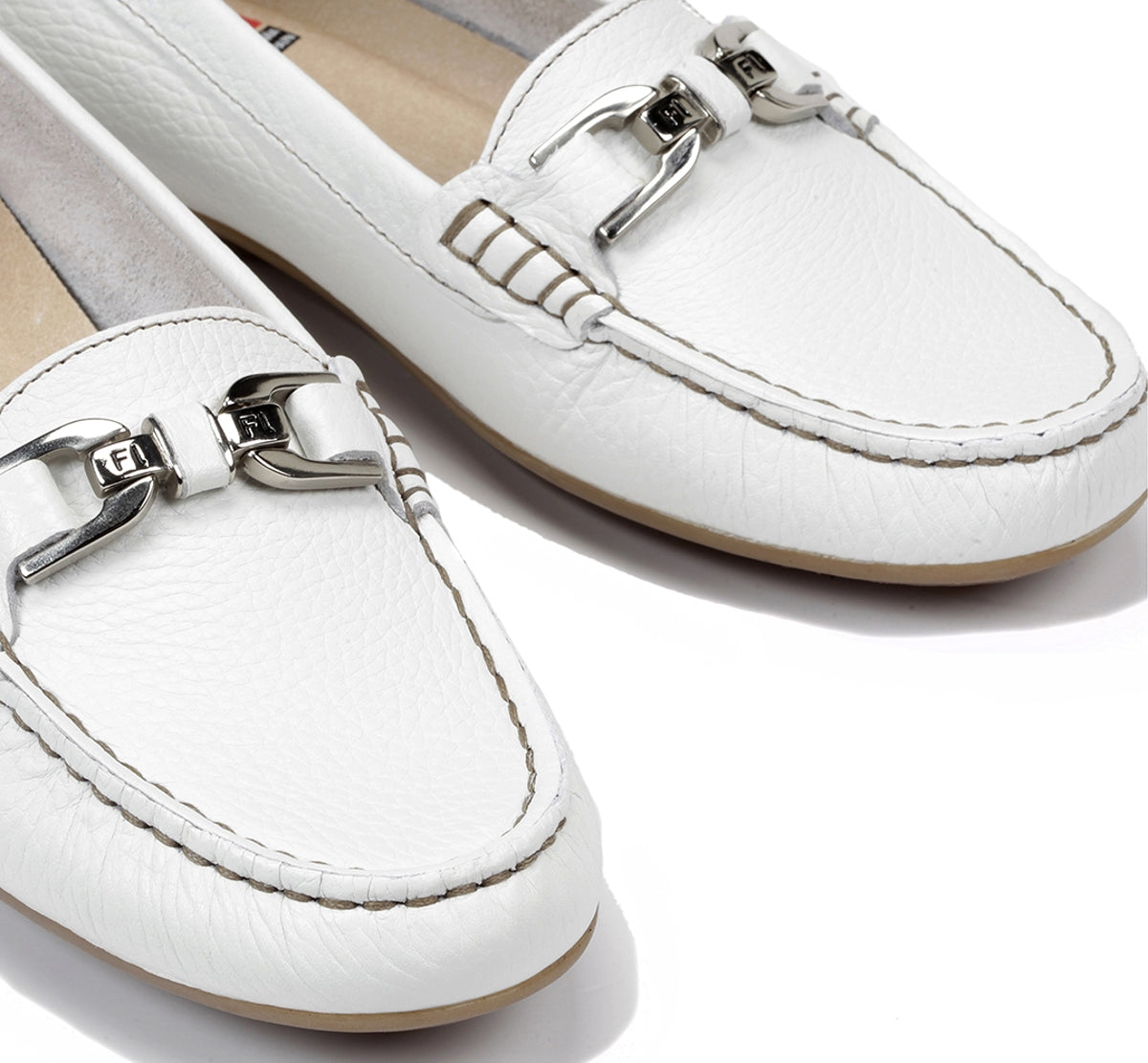 Fluchos Bruni F0804 mocassins femme blanc cuir