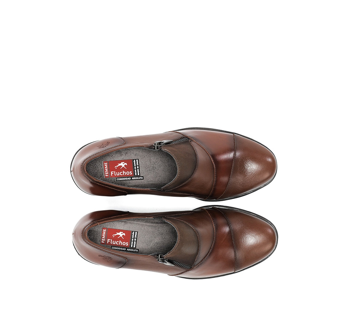 Fluchos Nydia F1802 slip-on marron femme cuir confort